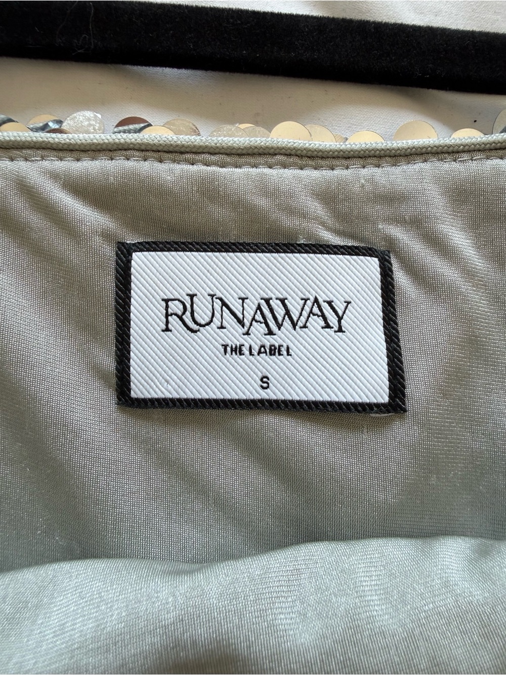 Runaway the Label Vesina Silver Sequin Mini Dress size S - Picture 8 of 9